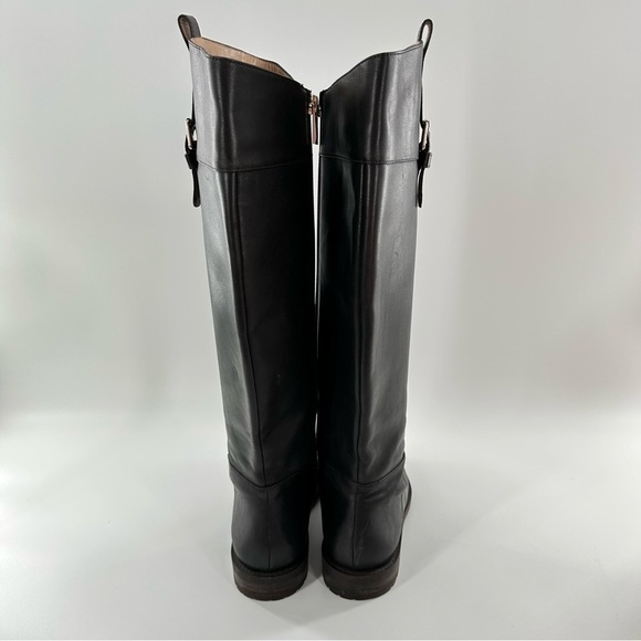 Banana Republic womens boots size 7 chocolate brown leather riding knee high - Picture 10 of 16
